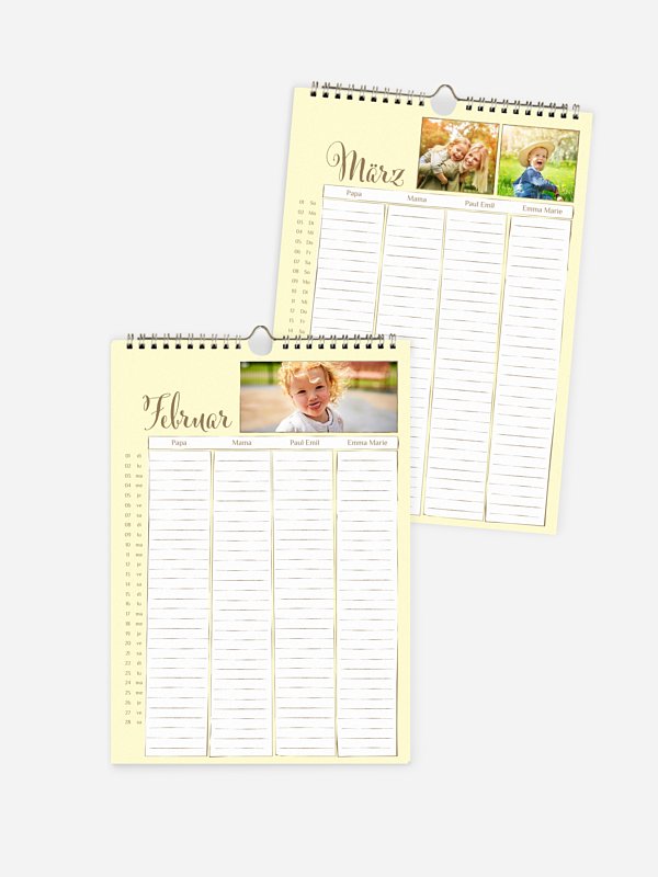 Familienkalender Perfect Timing 4 Spalten