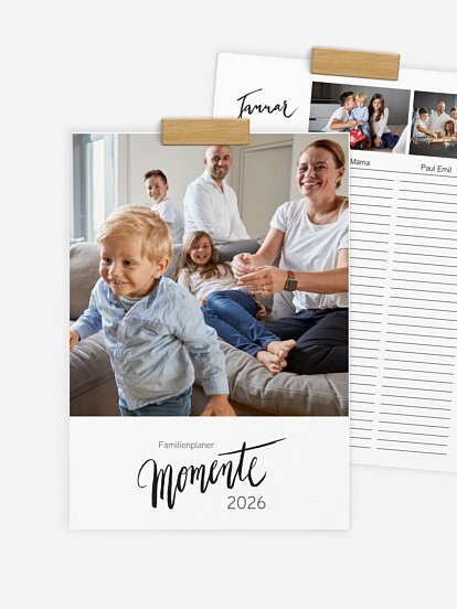Familienkalender Modern Lettering 3 Spalten