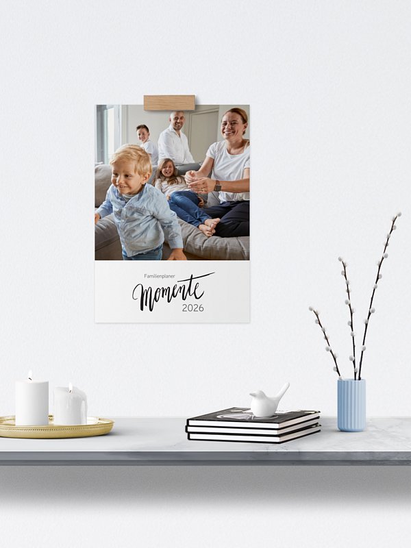 Familienkalender Modern Lettering 4 Spalten