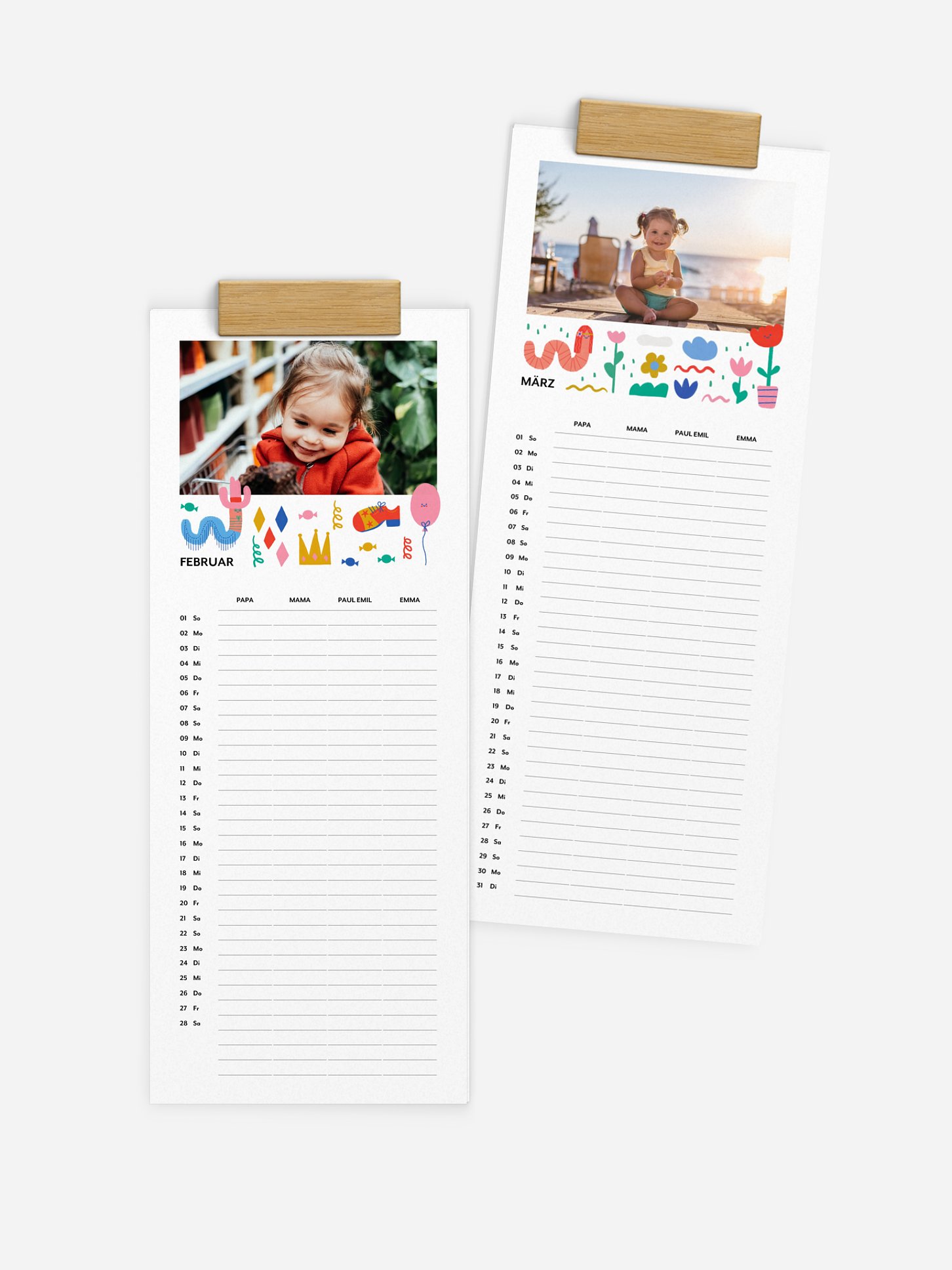 Familienkalender FUNtastisch 4 Spalten
