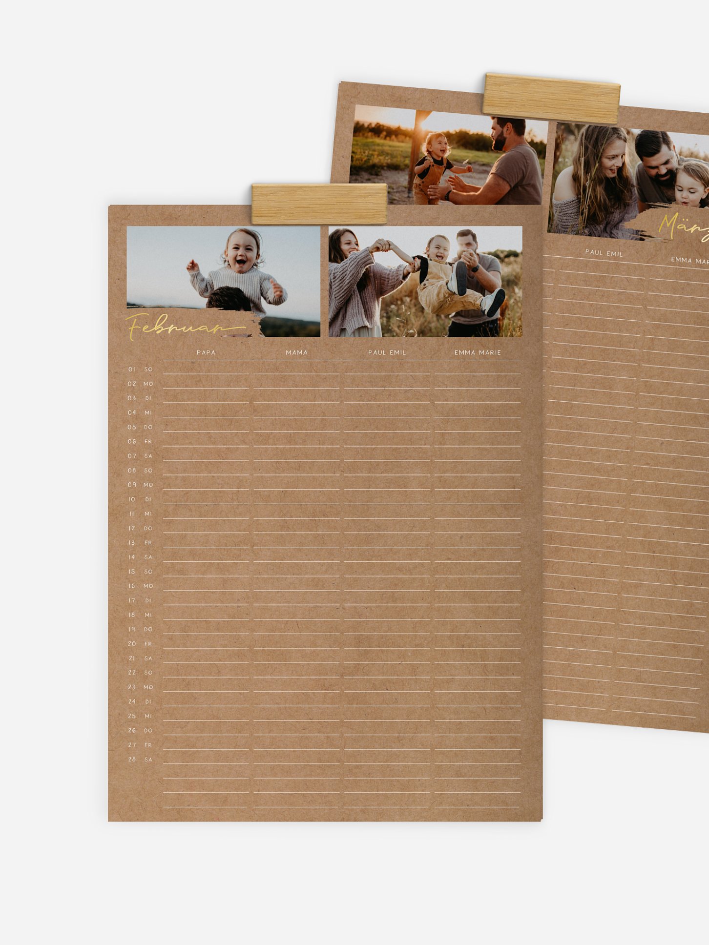 Familienkalender Big Frame 4 Spalten