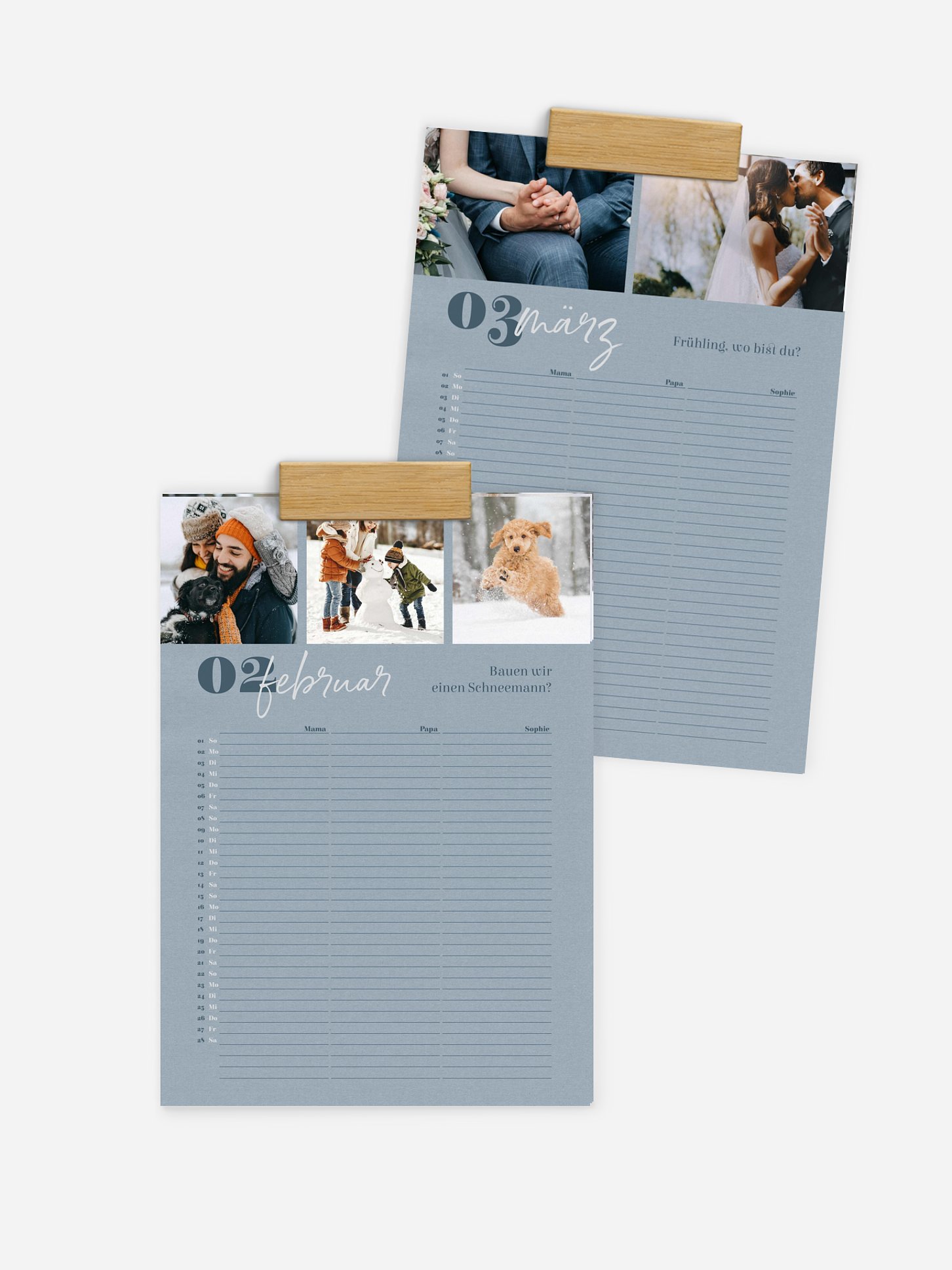 Familienkalender Through the Year 3 Spalten