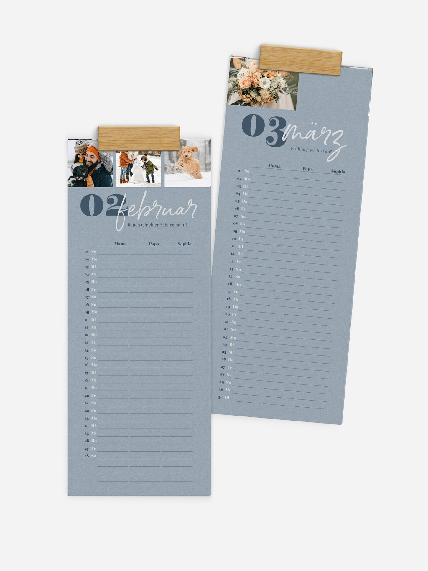 Familienkalender Through the Year 3 Spalten