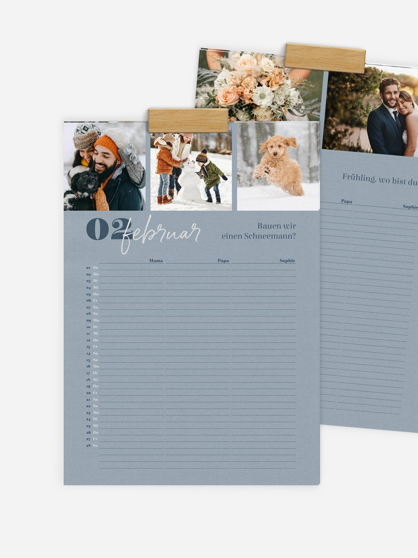 Familienkalender Through the Year 3 Spalten