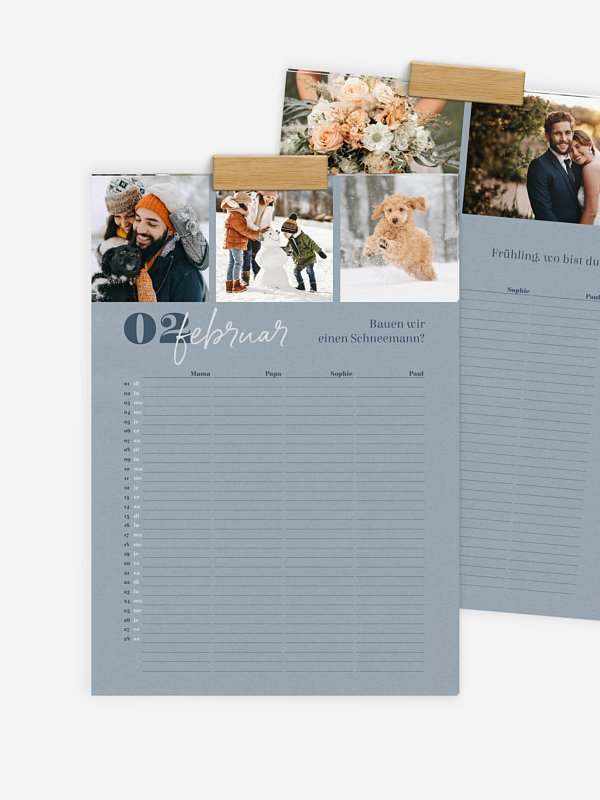 Familienkalender Through the Year 4 Spalten