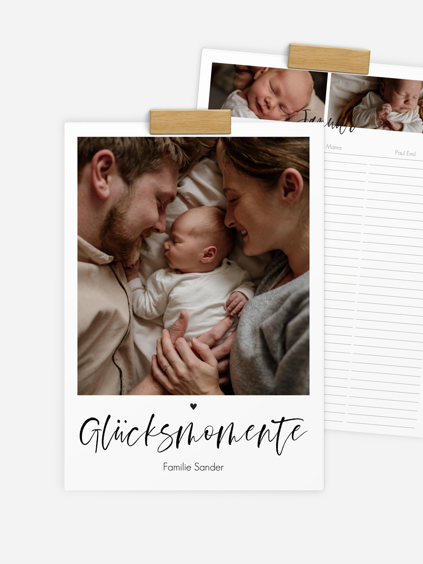 Familienkalender Year of Heart 3 Spalten