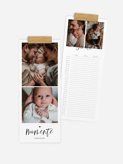 Familienkalender Year of Heart 3 Spalten