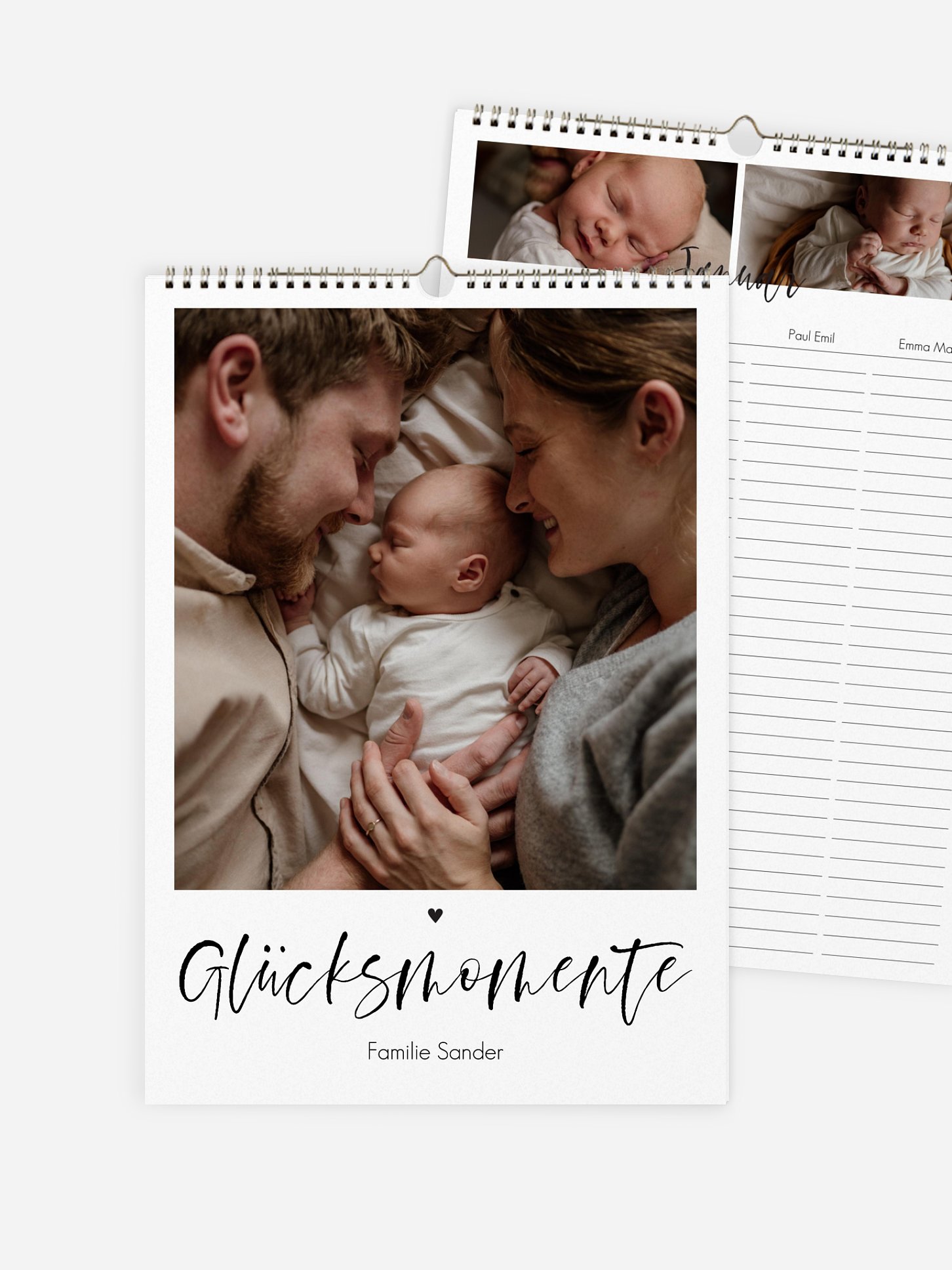 Familienkalender Year of Heart 4 Spalten