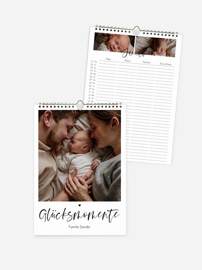 Familienkalender Year of Heart 4 Spalten