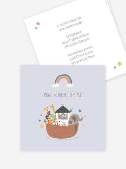 Taufeinladung Ahoi Tiere