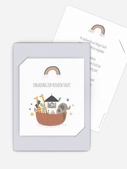 Taufeinladung Ahoi Tiere