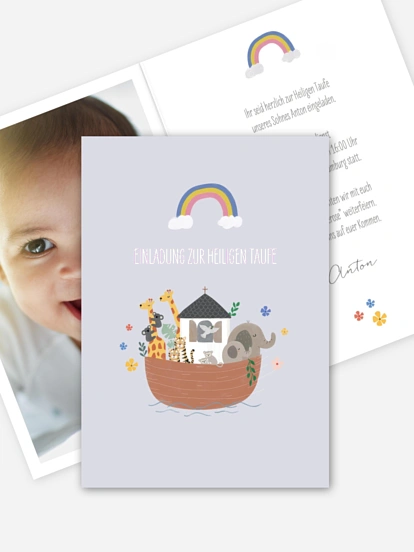 Taufeinladung Ahoi Tiere
