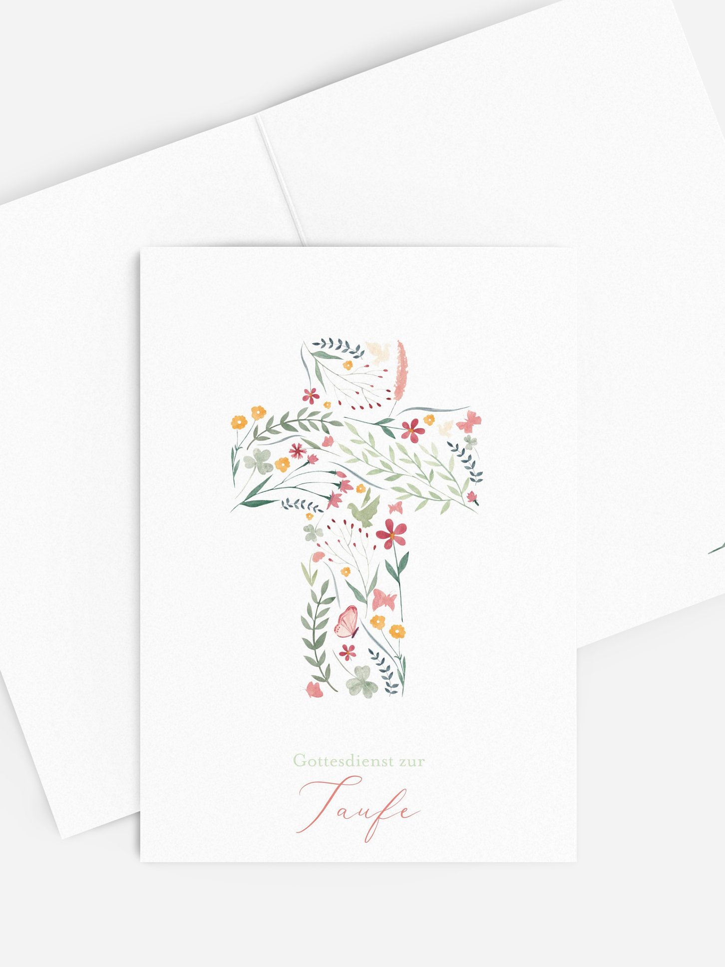 Kirchenheft Taufe Blumenkreuz