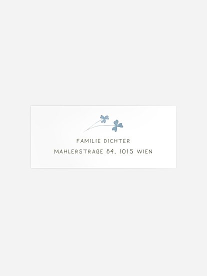 Absenderaufkleber Taufe Wiesenklee