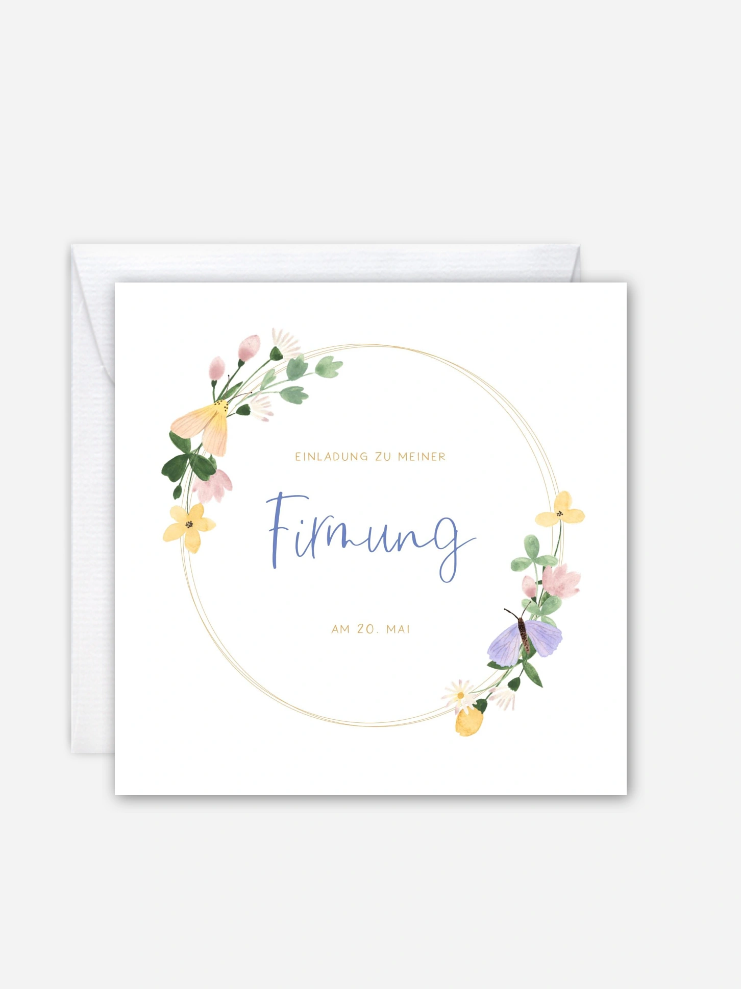 Einladung Firmung Blumenfalter