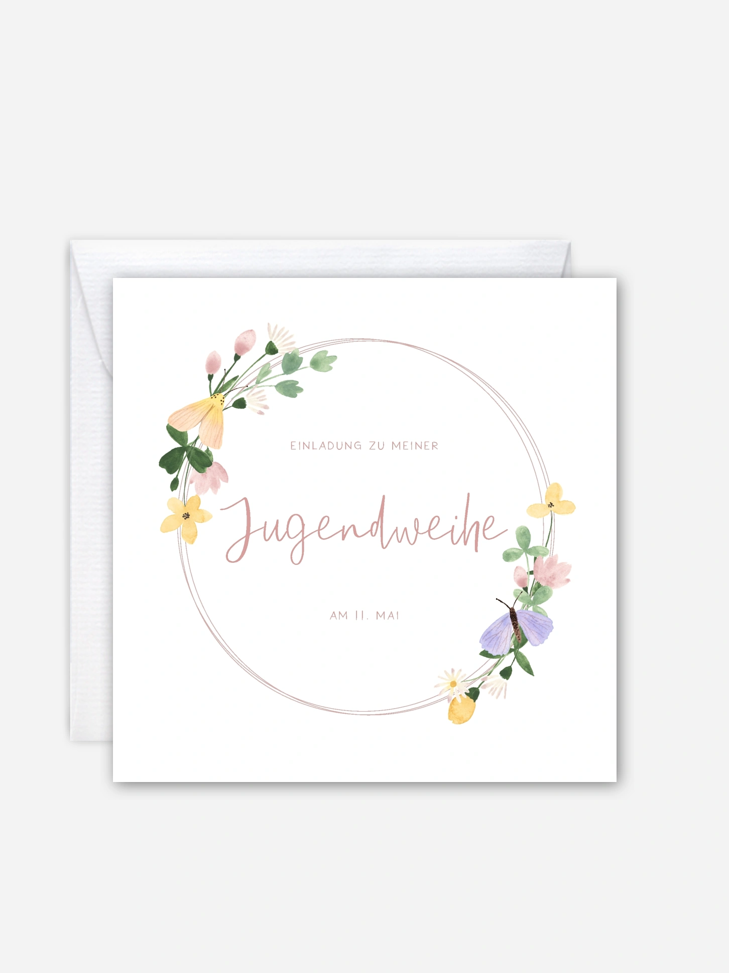 Einladung Jugendweihe Blumenfalter