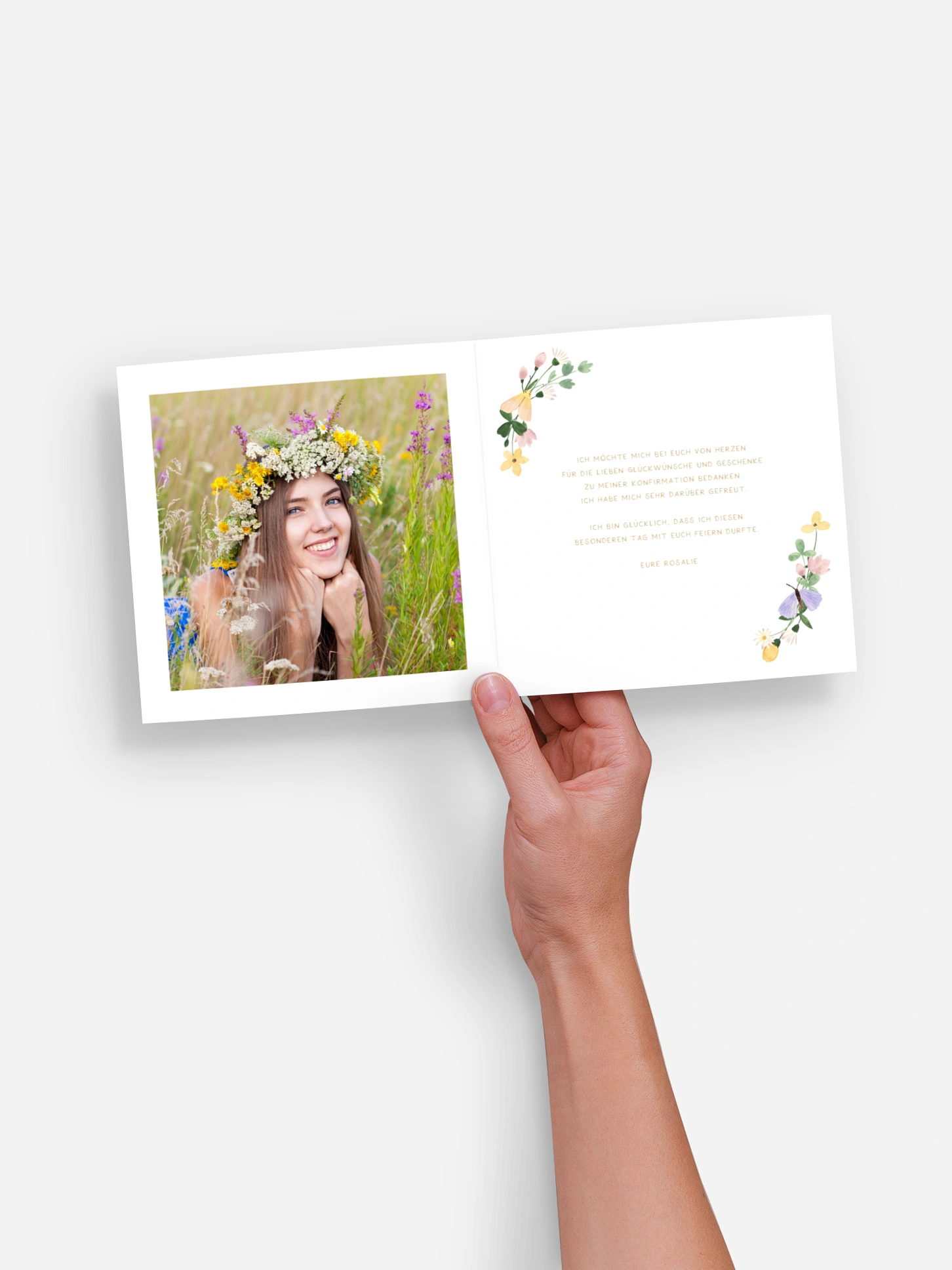 Danksagung Konfirmation Blumenfalter