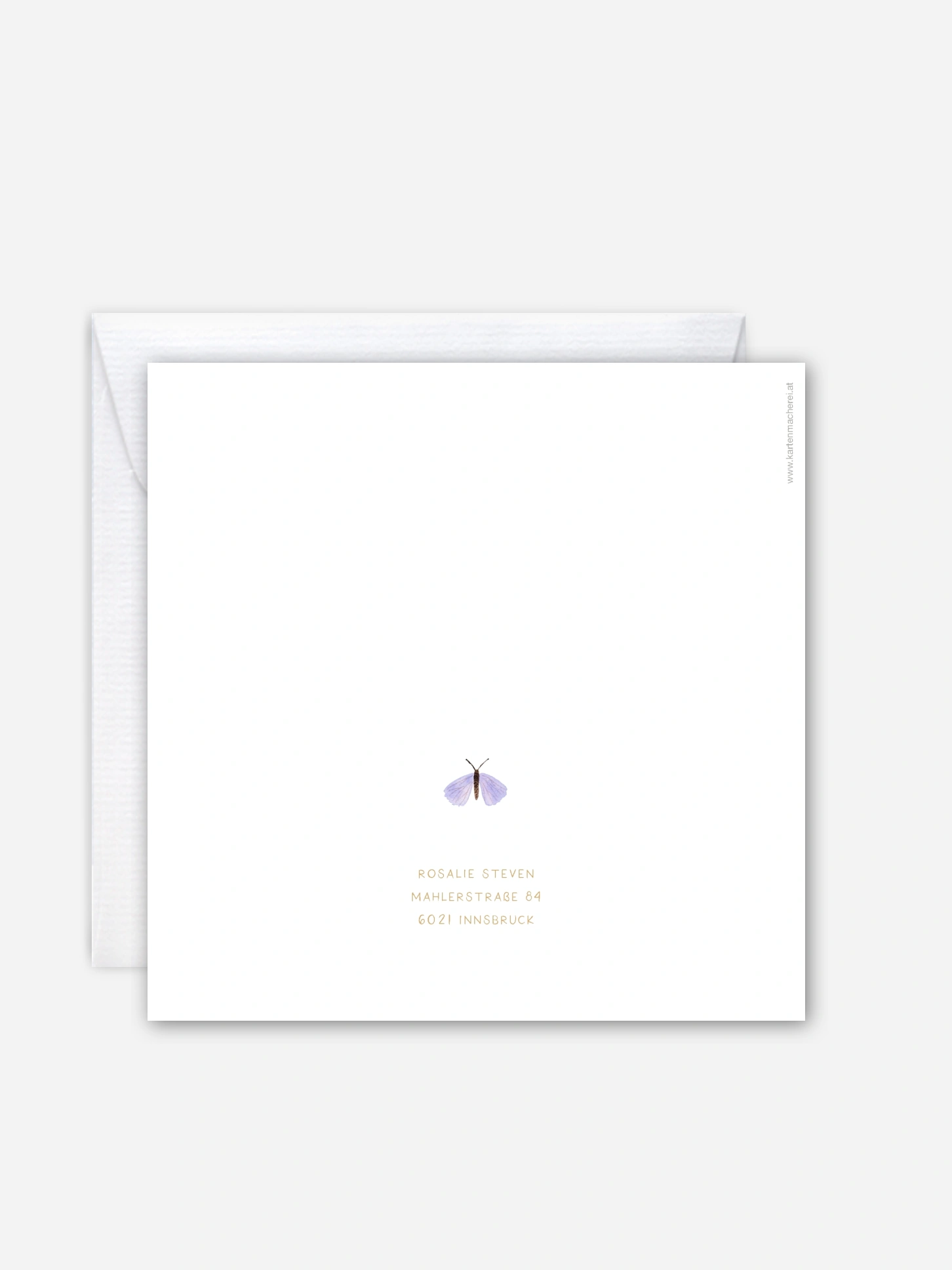 Konfirmationseinladung Blumenfalter