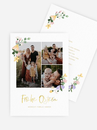 Osterkarte Blumenfalter