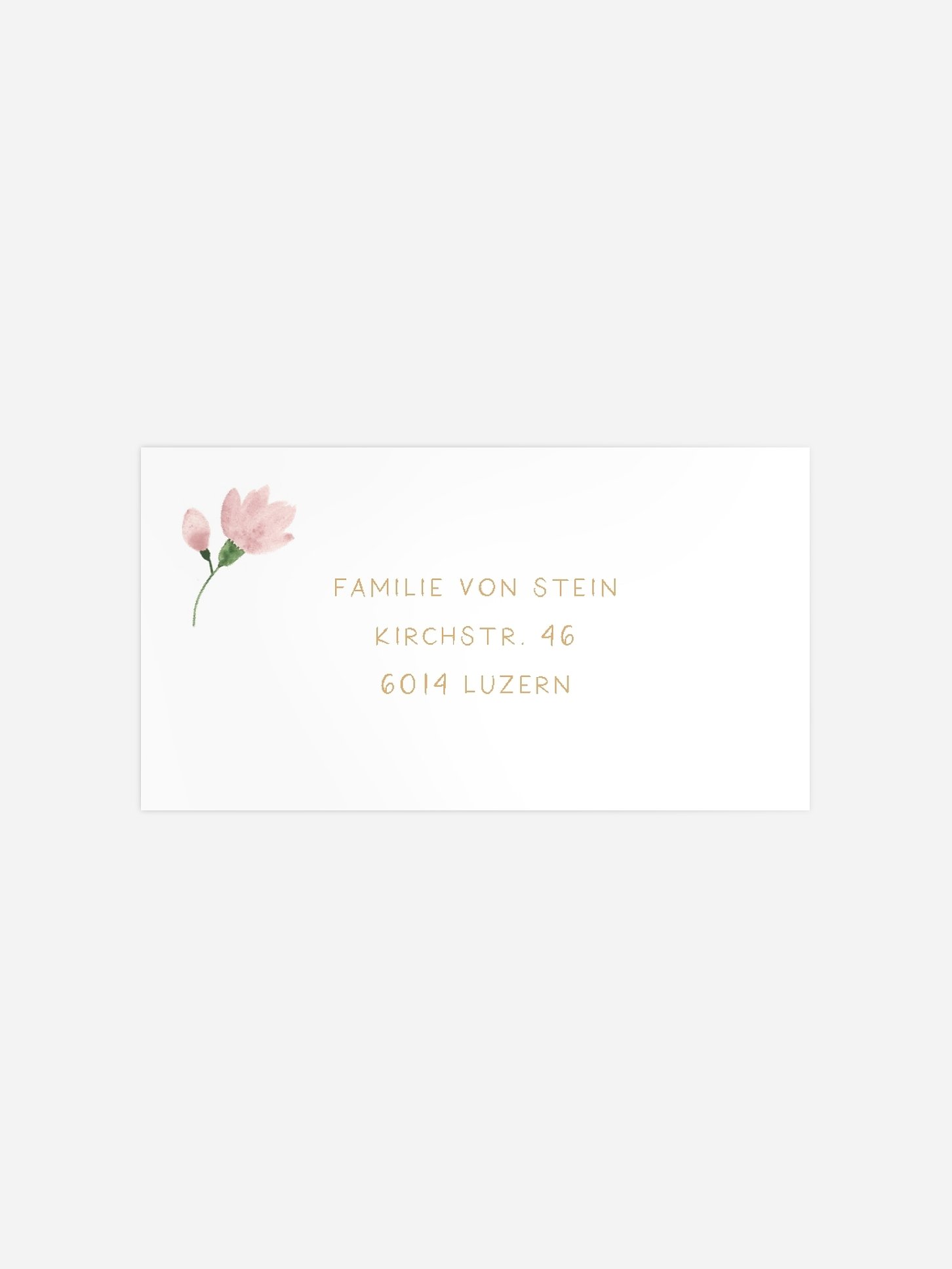 Empfängeraufkleber Konfirmation und Kommunion Blumenfalter