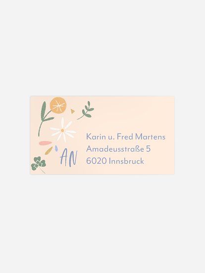 Empfängeraufkleber Taufe Symbolspiel