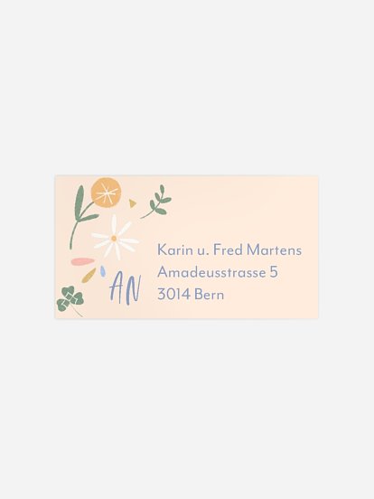 Empfängeraufkleber Taufe Symbolspiel