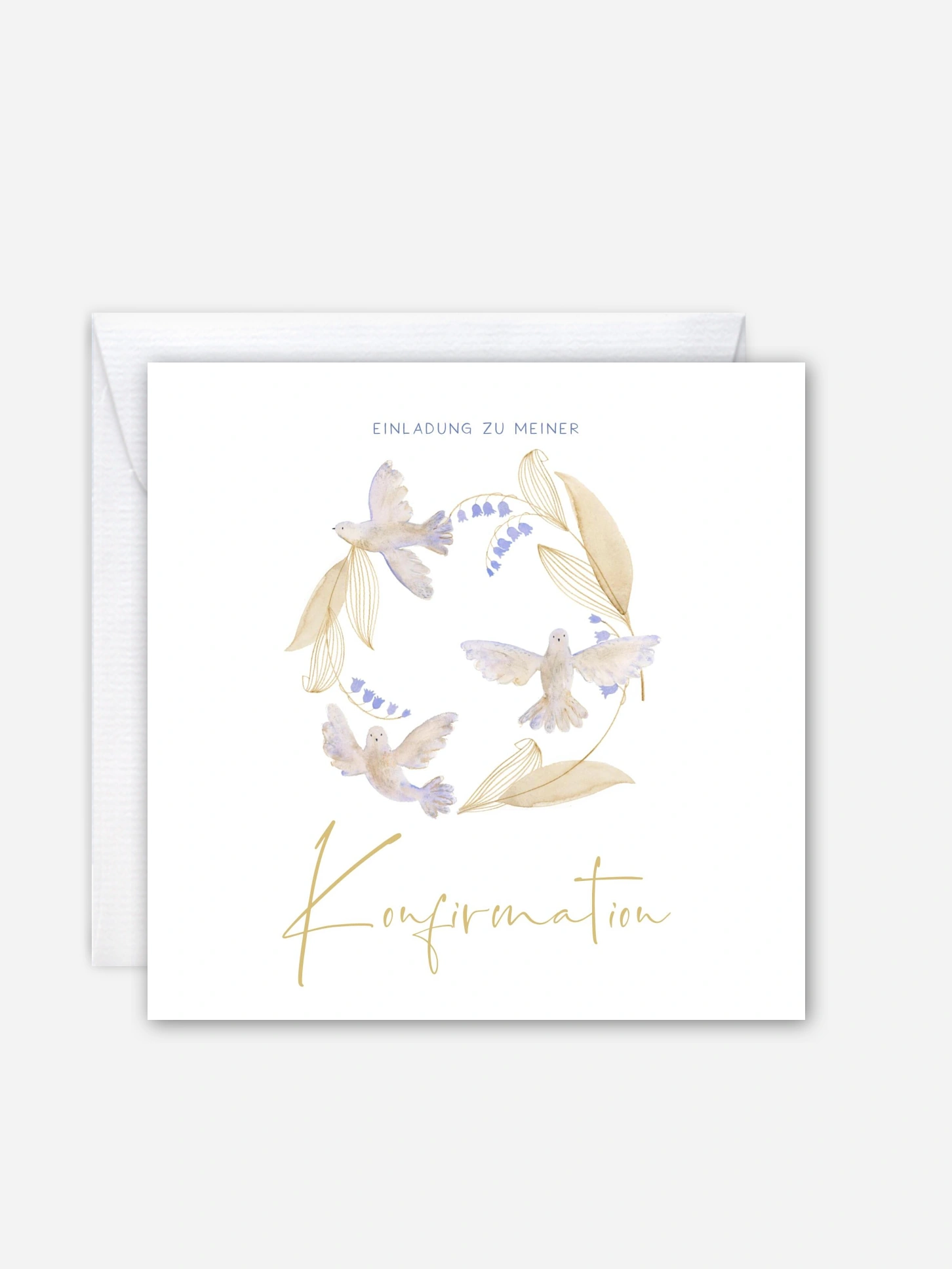 Konfirmationseinladung Täubchen