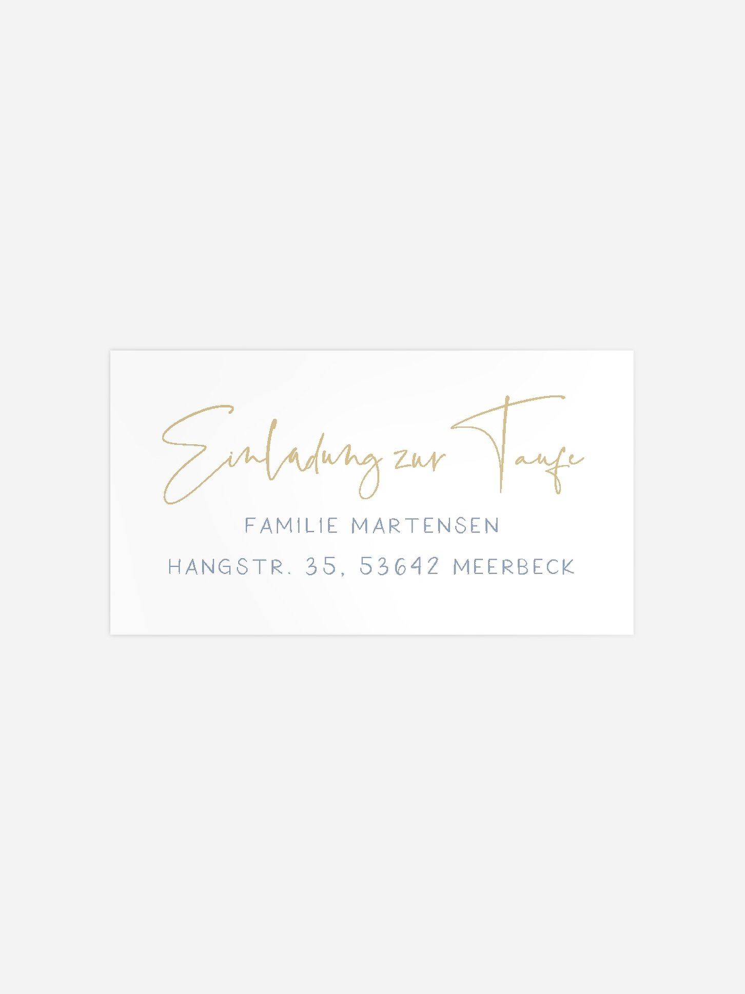 Empfängeraufkleber Taufe Täubchen