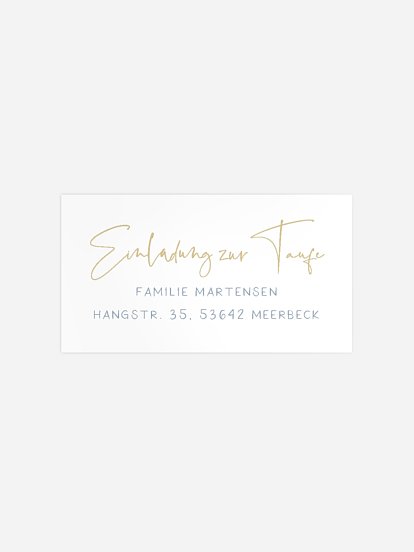 Empfängeraufkleber Taufe Täubchen