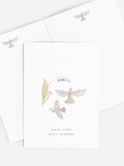 Kirchenheft Taufe Täubchen