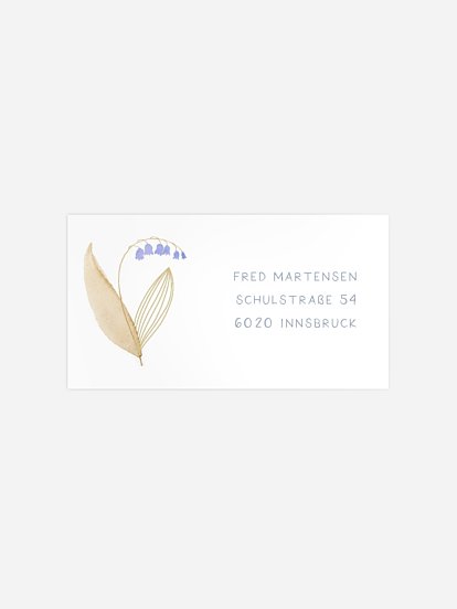 Empfängeraufkleber Taufe Goldstück