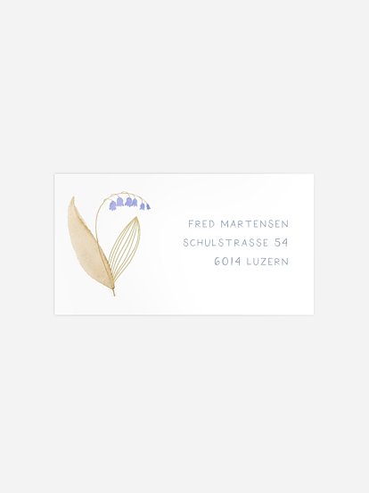 Empfängeraufkleber Taufe Goldstück