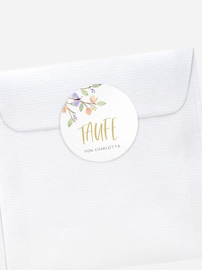 Aufkleber Kommunion Konfirmation Butterfly Tree