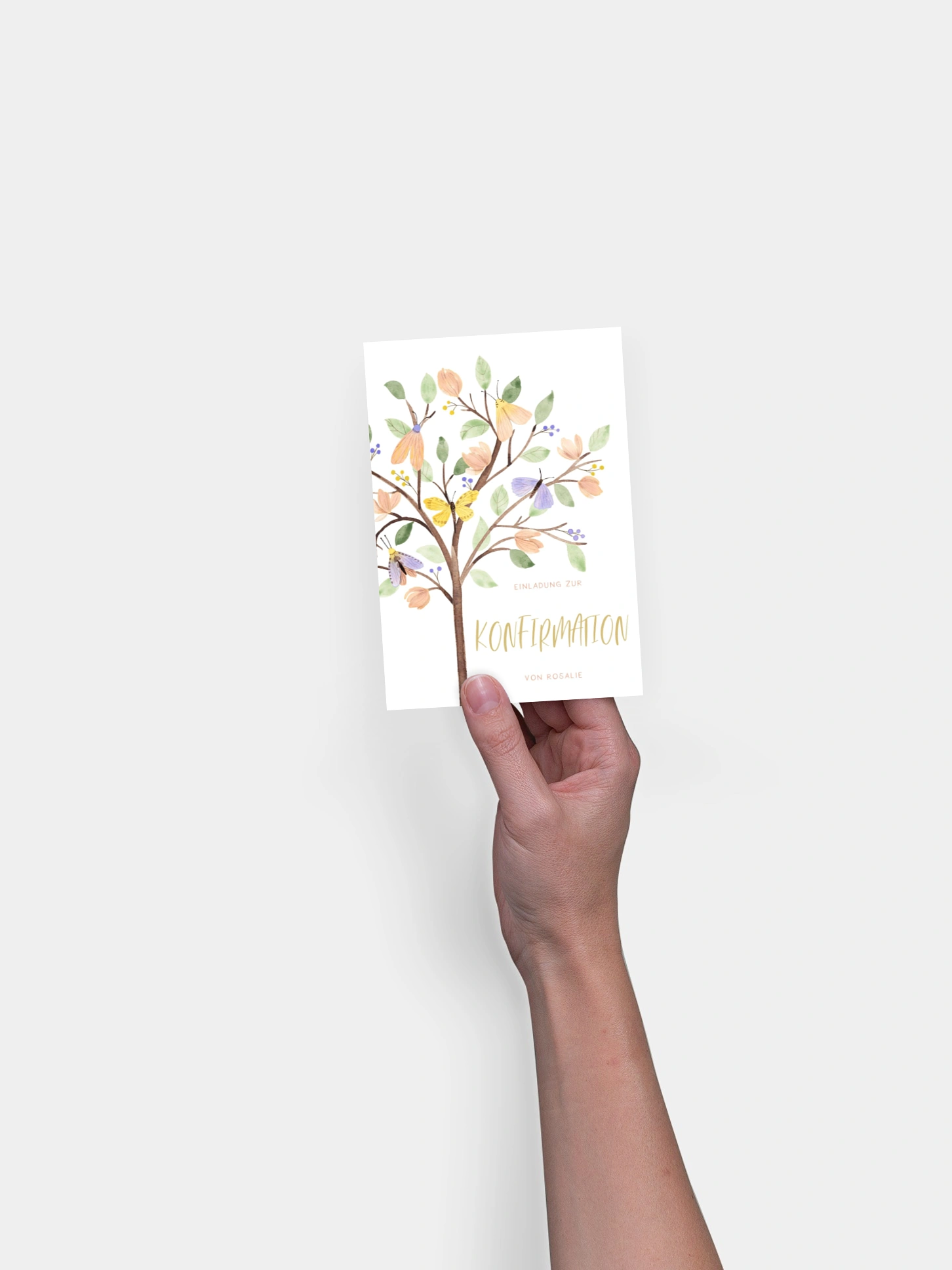 Konfirmationseinladung Butterfly Tree