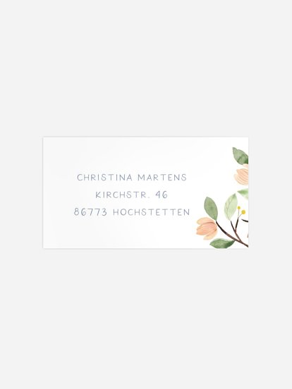 Empfängeraufkleber Geburtstag Butterfly Tree