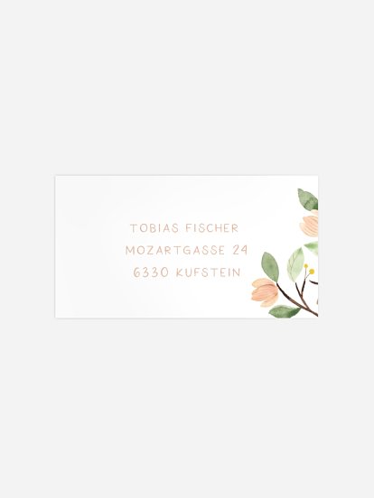 Empfängeraufkleber Konfirmation und Kommunion Butterfly Tree