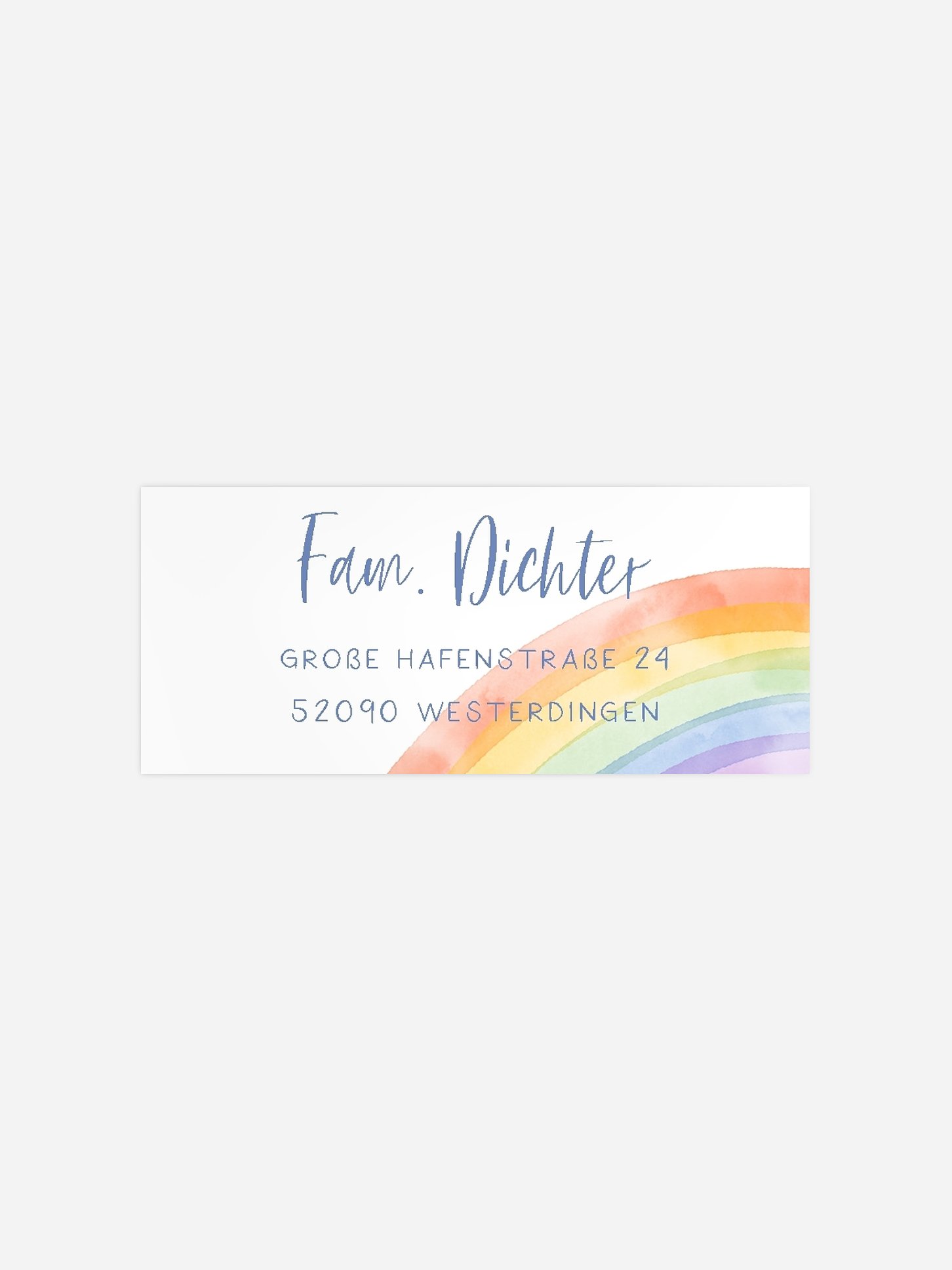 Absenderaufkleber Taufe Regenbogen