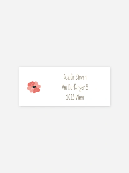 Absenderaufkleber Konfirmation und Kommunion Happy Wreath