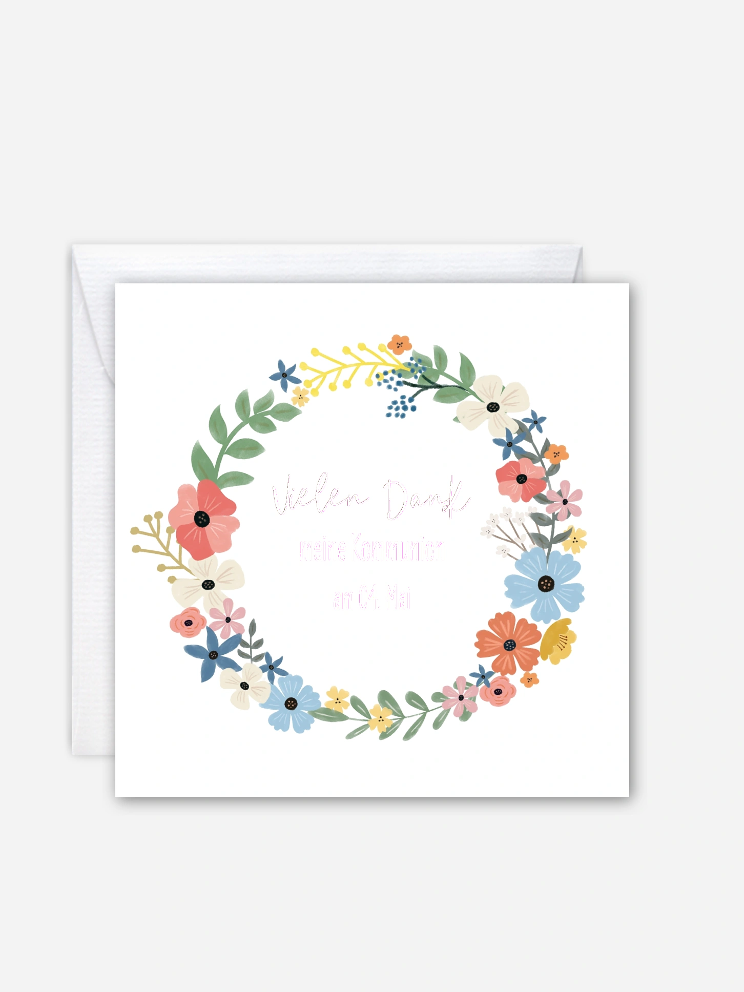Danksagung Kommunion Happy Wreath