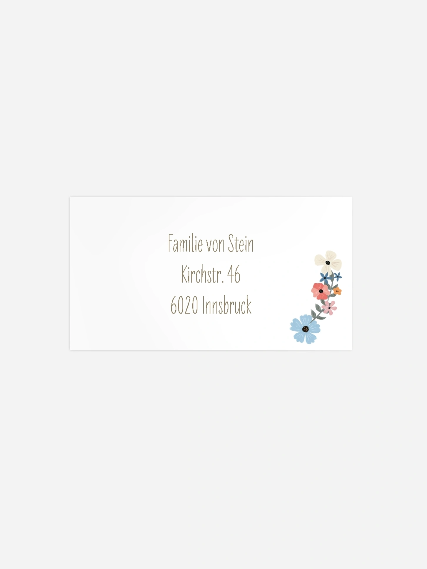 Empfängeraufkleber Konfirmation und Kommunion Happy Wreath