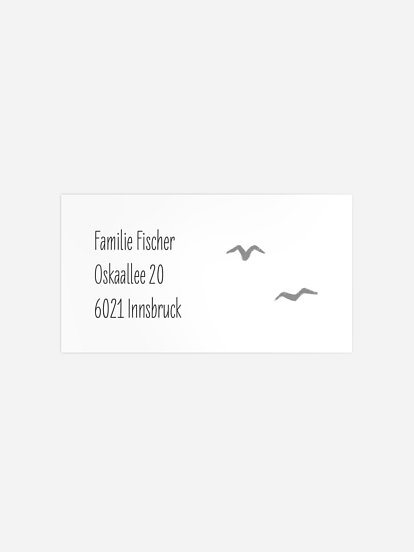 Empfängeraufkleber Taufe Little Sailor