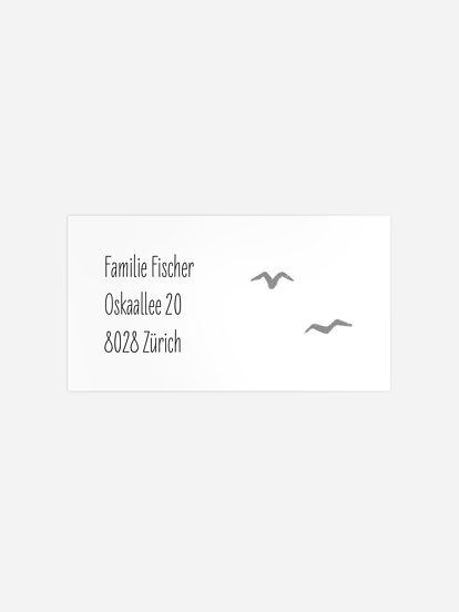 Empfängeraufkleber Taufe Little Sailor