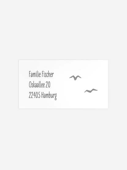 Empfängeraufkleber Taufe Little Sailor