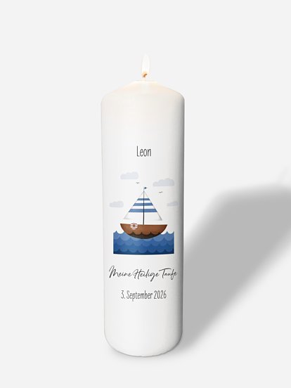Taufkerze Little Sailor