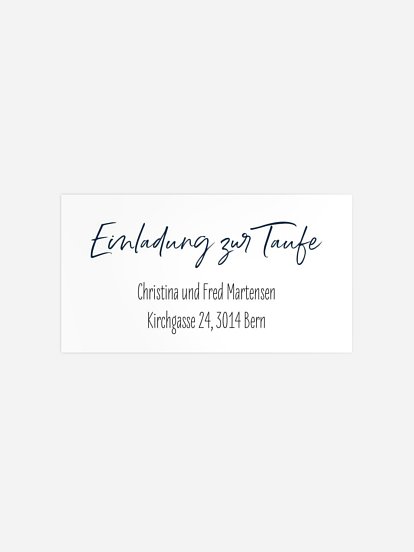 Empfängeraufkleber Taufe Happy Whale