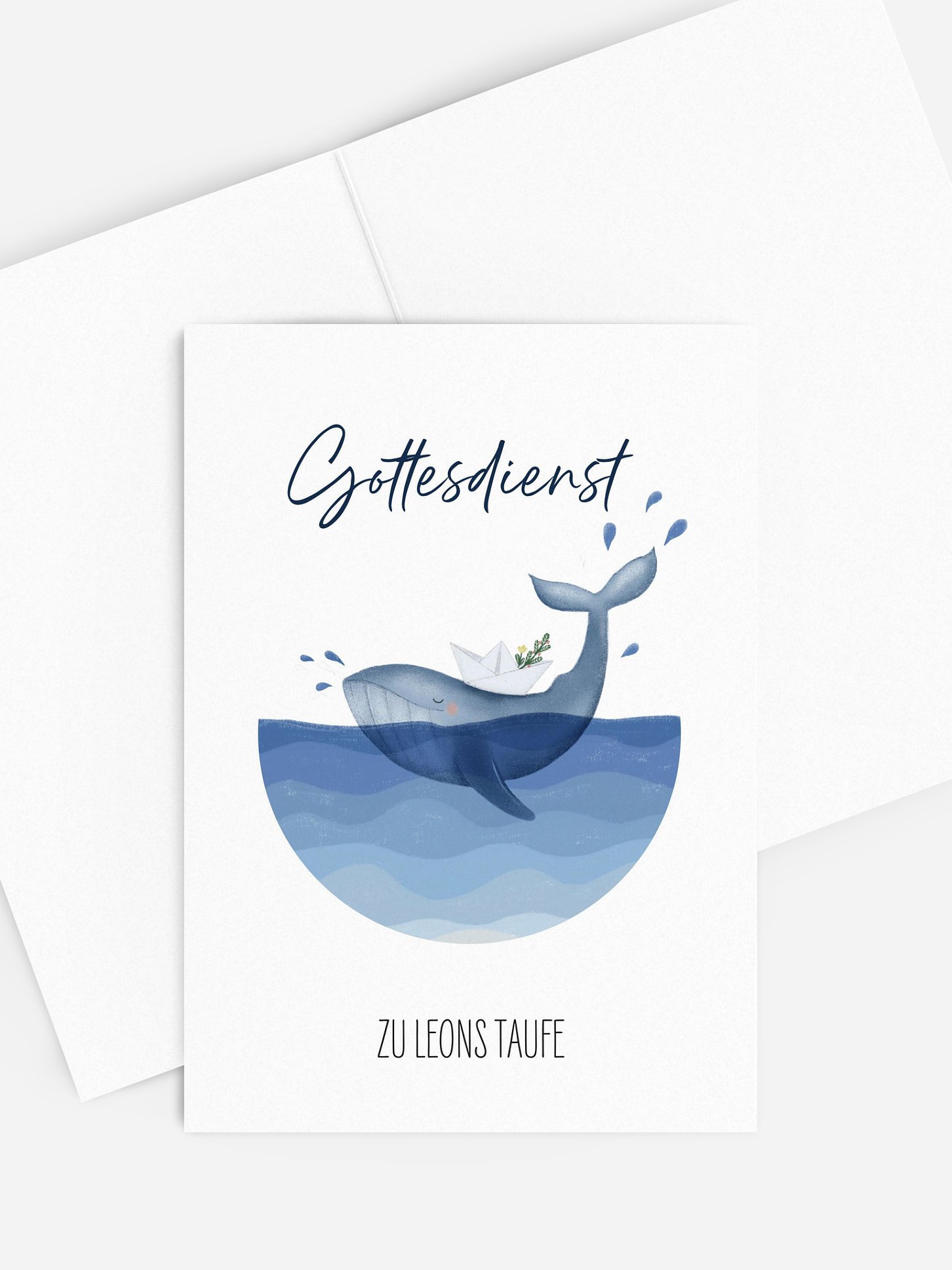 Kirchenheft Taufe Happy Whale