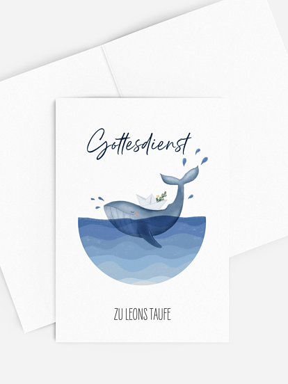 Kirchenheft Taufe Happy Whale
