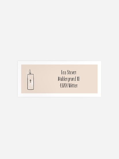 Absenderaufkleber Konfirmation und Kommunion Piktogramme