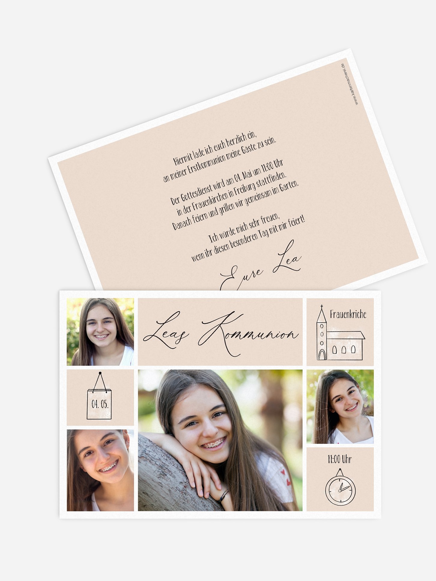 Kommunionseinladung Piktogramme