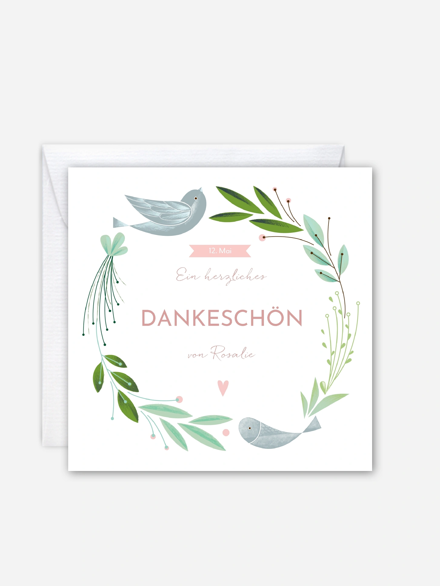 Danksagung Kommunion Vogelnest